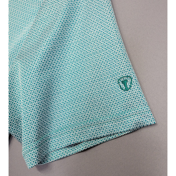 Pro Tour Coolplay Polo Golf Shirt Mens L Green White Geometric Short SLeeves - Picture 6 of 14